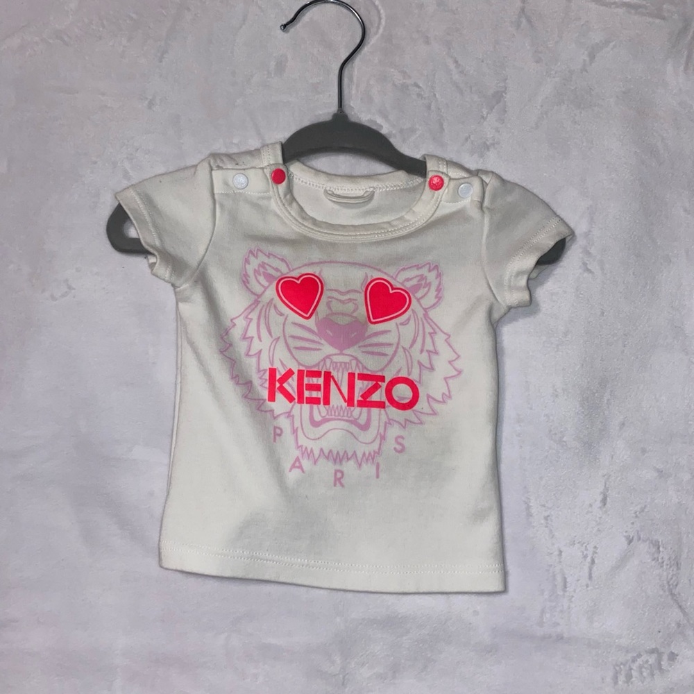 KENZO Tiger Heart Print Baby Top Size-3M